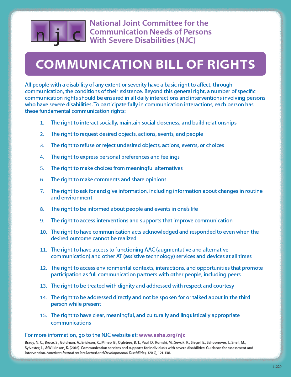 NJC Communication Bill of Rights